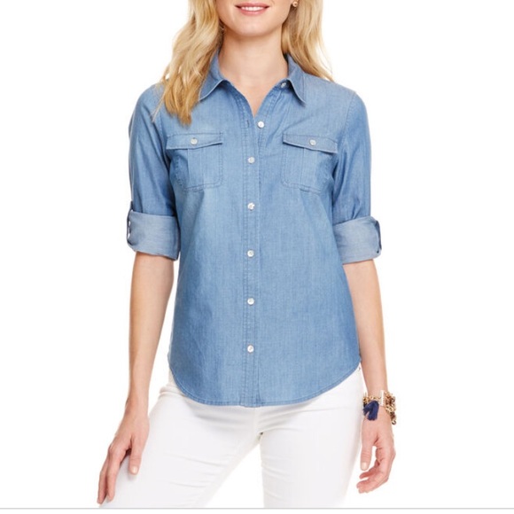 Vineyard Vines Chambray Camp Button Down